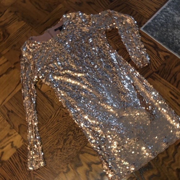 Sequined French Connection dress was Worn good condition one size Fits US 8/10 - Picture 4 of 12